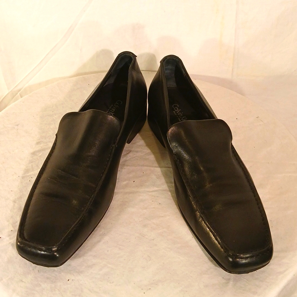 Like New Calvin Klein Collection (Italy) Black Leather Loafers